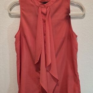 Banana Republic Womens XS Coral Sleeveless Blouse Top Business Casual